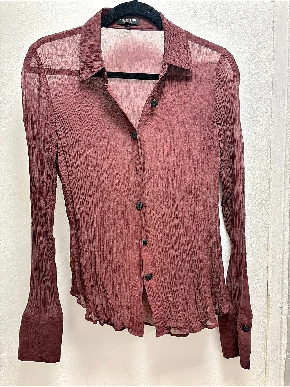 rag & bone Sheer Button Down Blouse - LIKE NEW